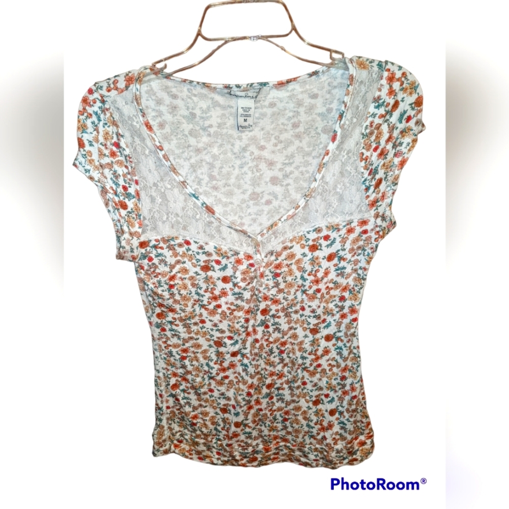 Medium Floral American Rag Young Women's Shirt